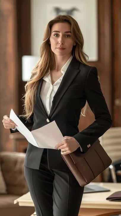 Businesswoman using a notebook computer
